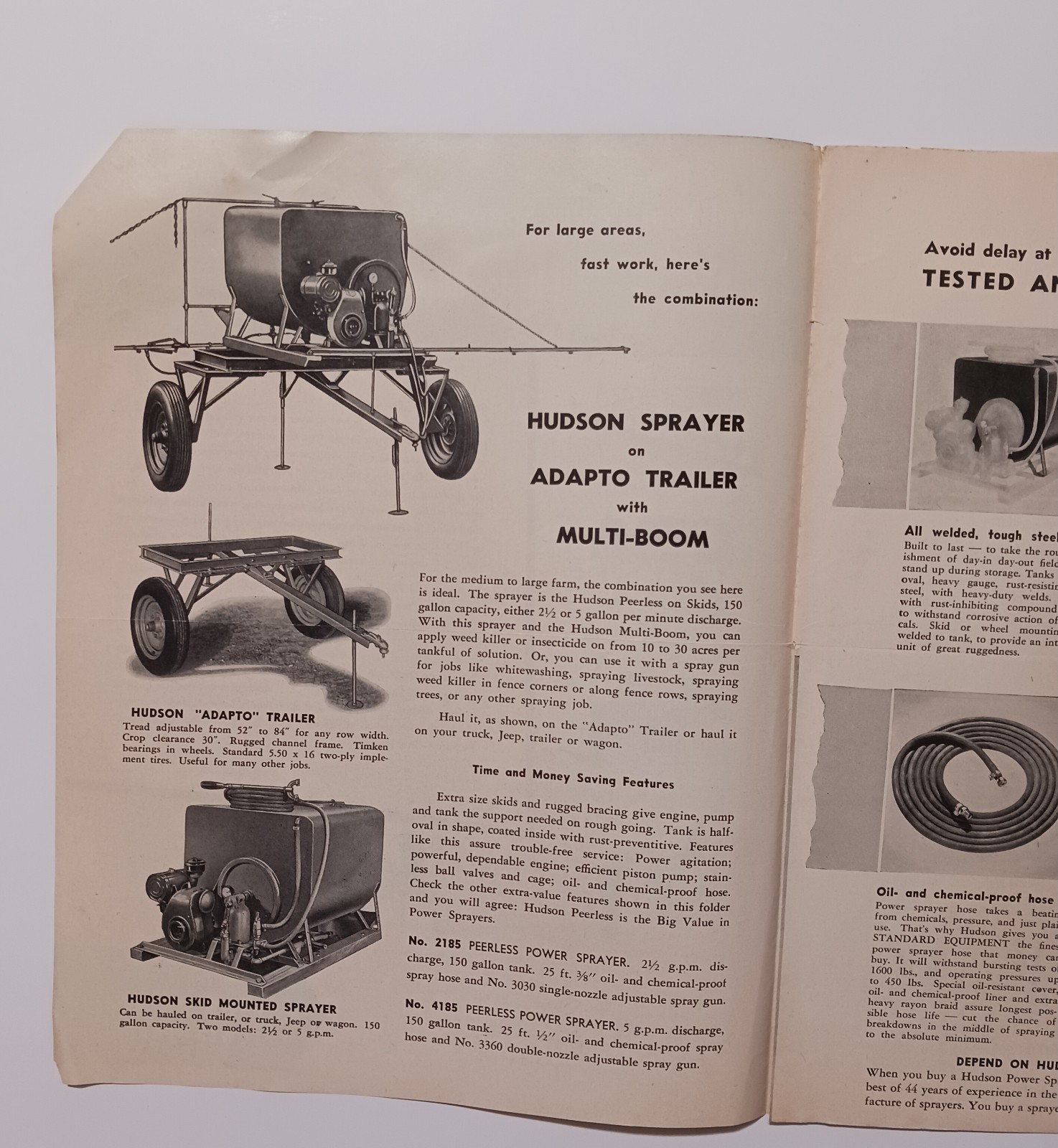 Vintage Mailer Hudson Peerless Power Sprayers Fred L Cyr Implements Crookston MN
