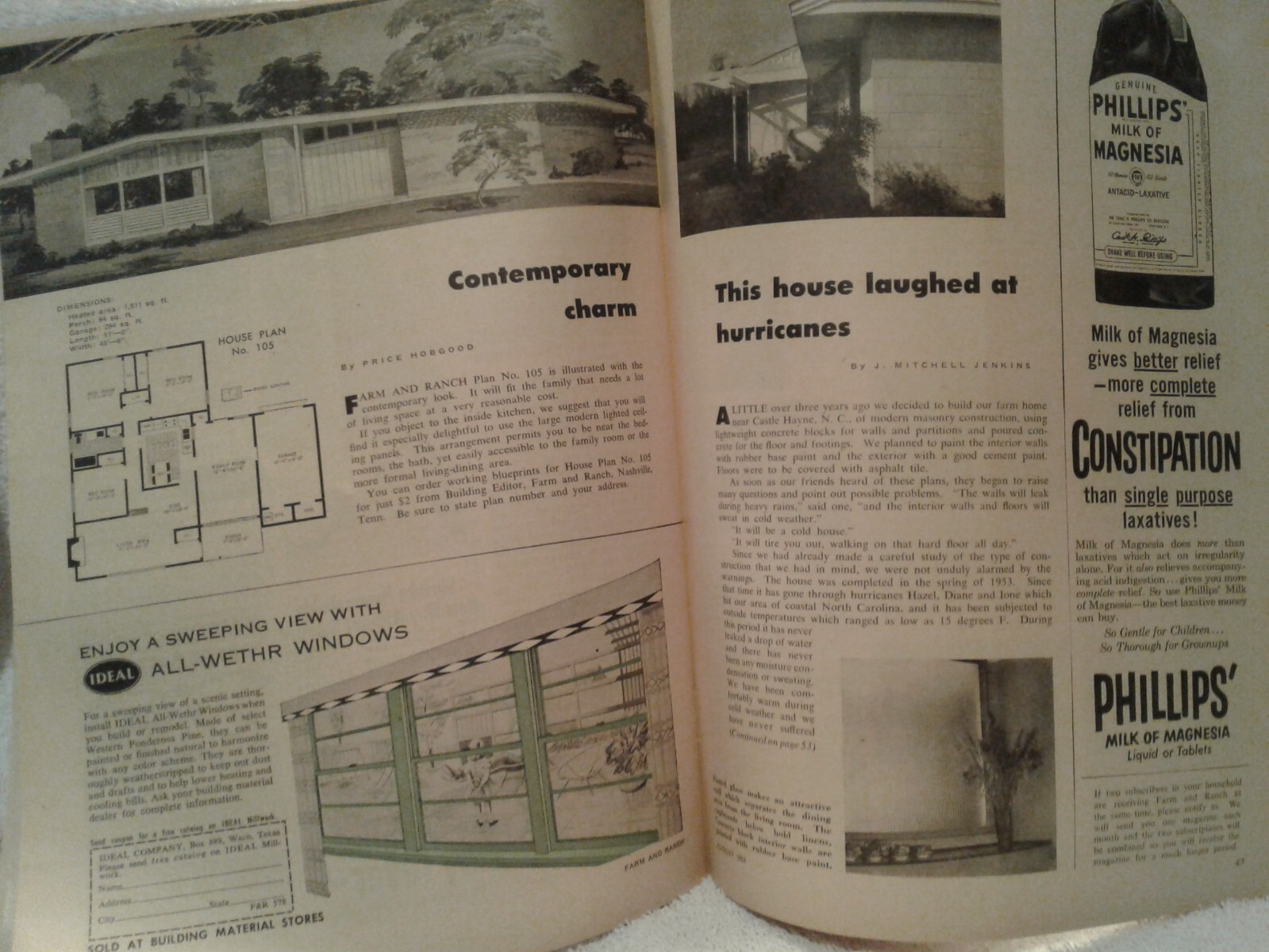 AUGUST 1957 FARM & RANCH mag SOUTHERN AGRICULTURIST adver DIXIE EDITION BBQ sauc