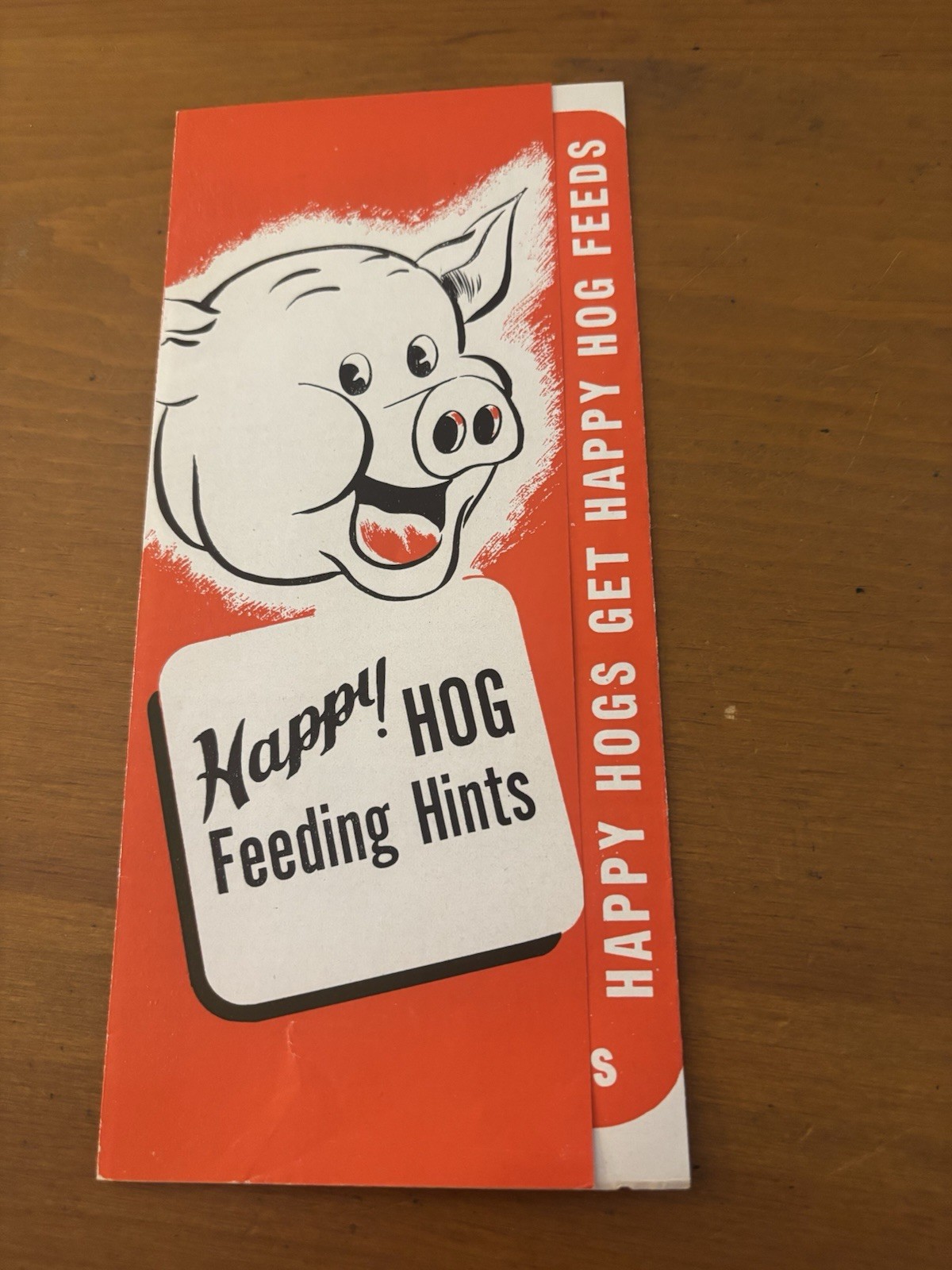 Happy Hog Feeding Hints Brochure 1950’s ? EXCELLENT CONDITION Free Shipping