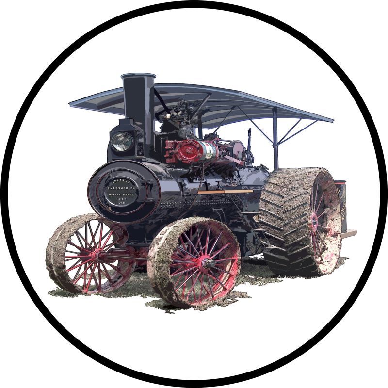 Advance Steam Traction Engine NEW Metal Sign 28″ Diameter Round AMERICAN STEEL