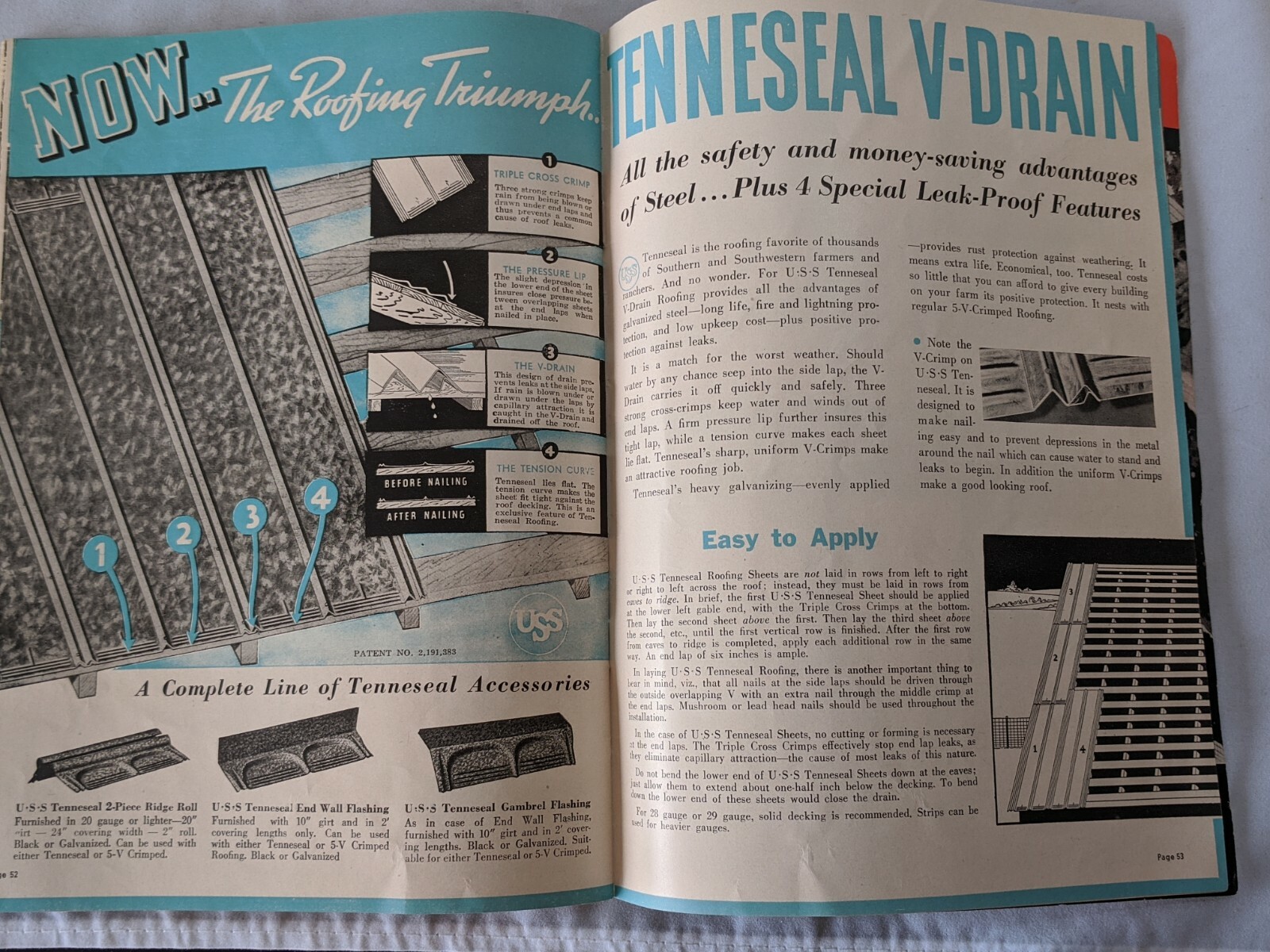 1944 USS Farmer’s & Rancher’s Handbook – Catalog Steel Products Fence Roof Nails