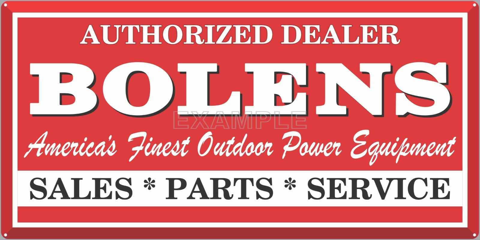 BOLENS LAWN GARDEN TRACTOR DEALER VINTAGE SIGN REMAKE ALUMINUM SIZE OPTIONS