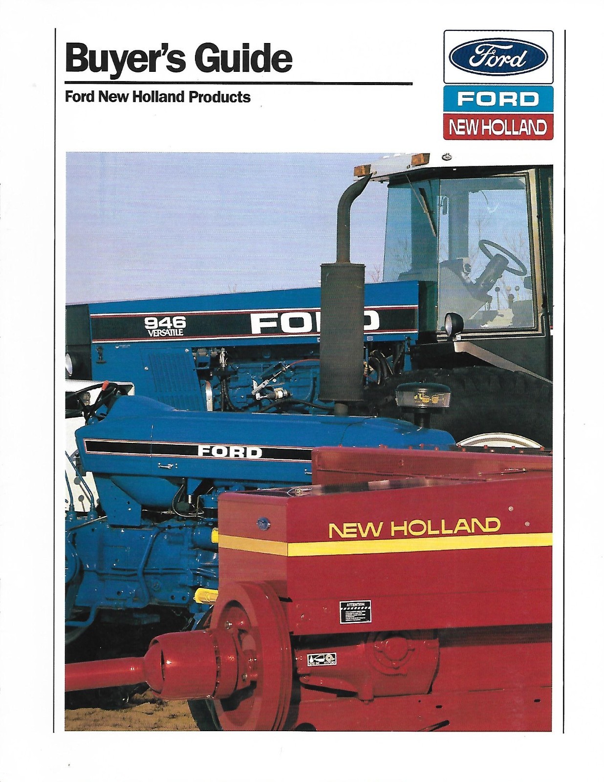 Farm Brochure Ford New Holland Tractor Equipment Implement Product Line (F9519)