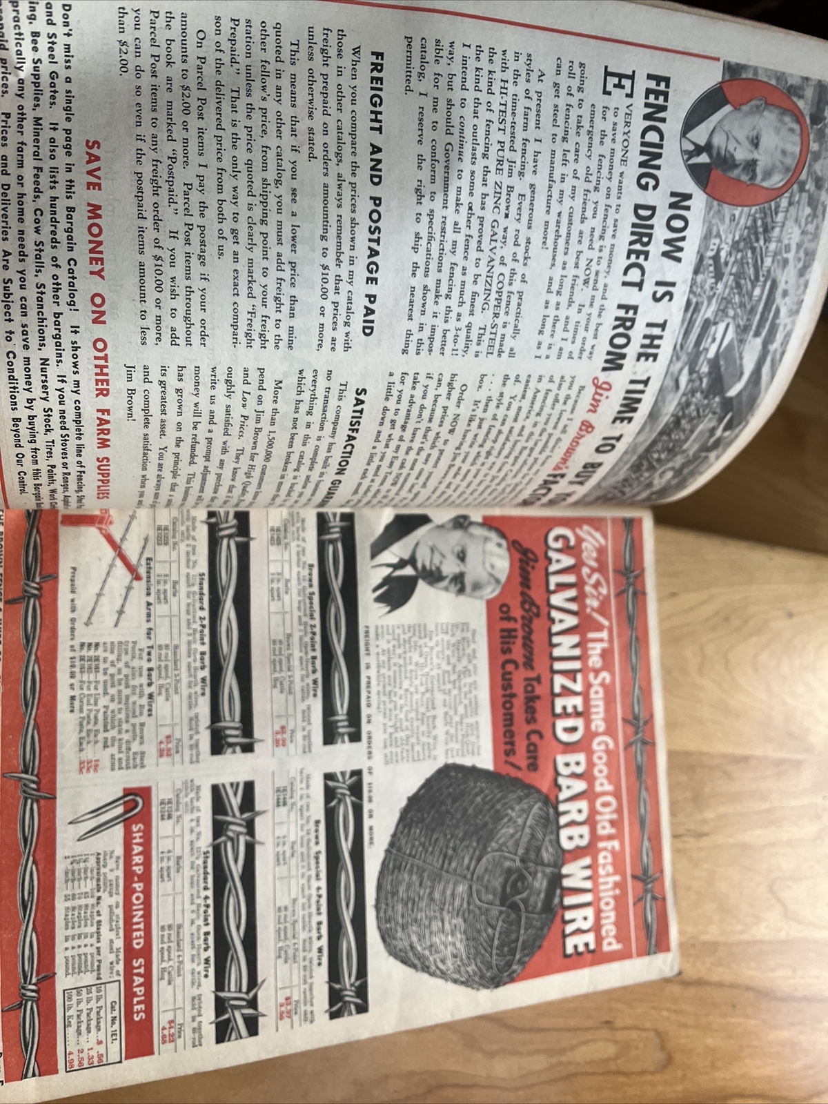 Jim Brown’s 1942 Catalog Farm Supply & Fencing Tom Sawyer Cover