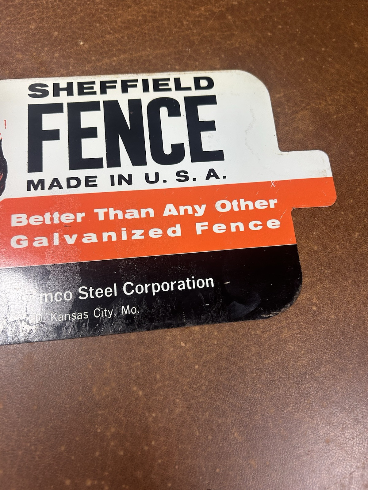 Original A to Z BRAND SHEFFIELD FENCE SIGN Double Sided 70’s 80’s NOS