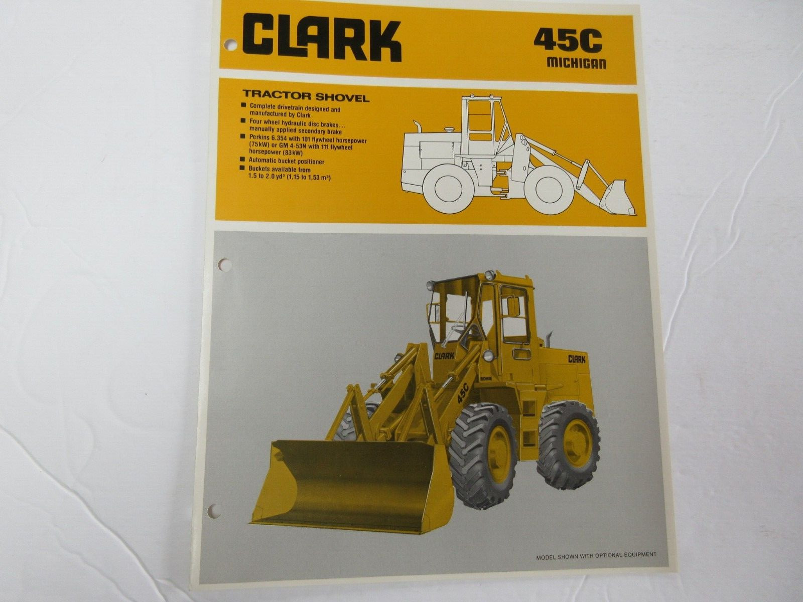 Clark Michigan 45C Tractor Shovel (Wheel Loader) 4 Page