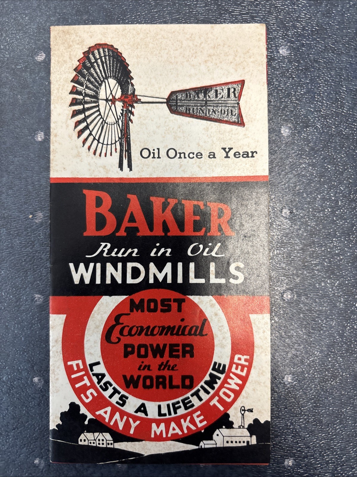 Baker Run In Oil Windmills Heller-Allen Co Napoleon, Oh Brochure