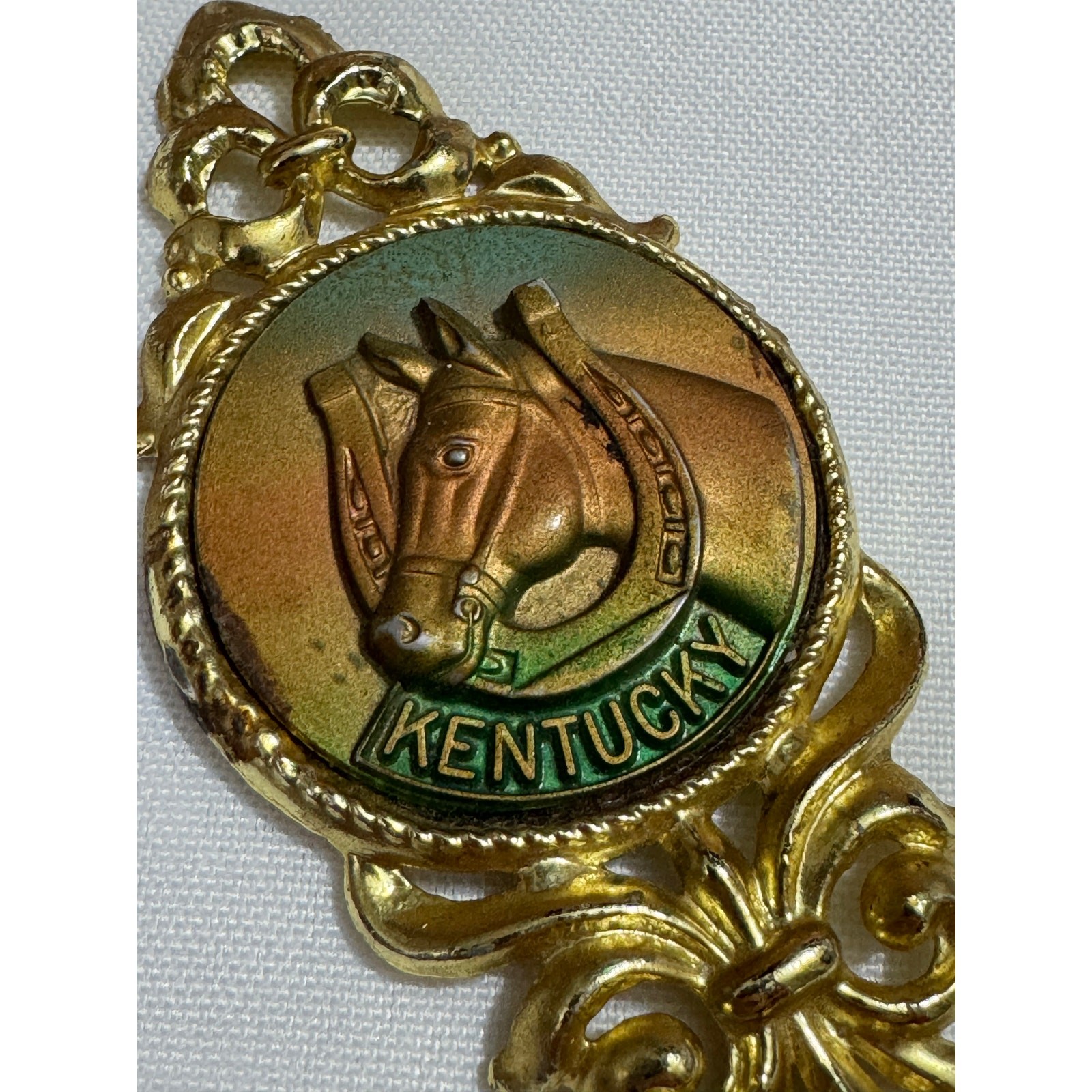 VTG KENTUCKY Key Shaped Wall Thermometer Souvenir Wood 6′