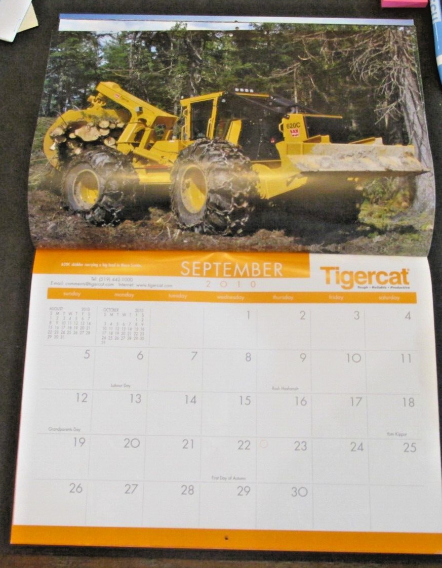 TIGERCAT Manufacturing 2010 Calendar Dealer Paris Ontario Canada Ad Brochure
