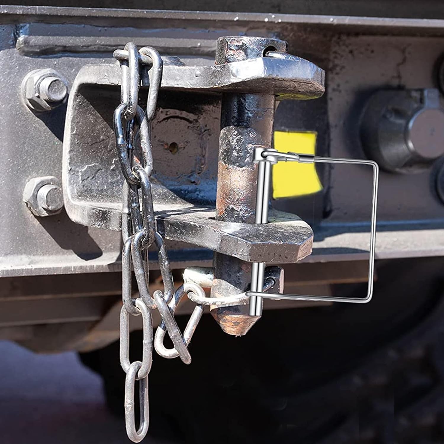 2 Pack 5/16″x4″Trailer Coupler Pin with Anti-Loss Cable, Square Wire Lock Pin fo