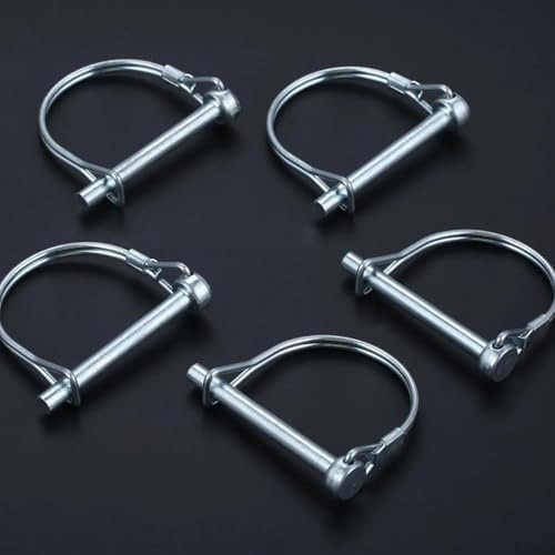10 Pack 1/4×4 Inch Trailer Coupler Pin Set, Heavy Duty Locking Pin Secure Tow…