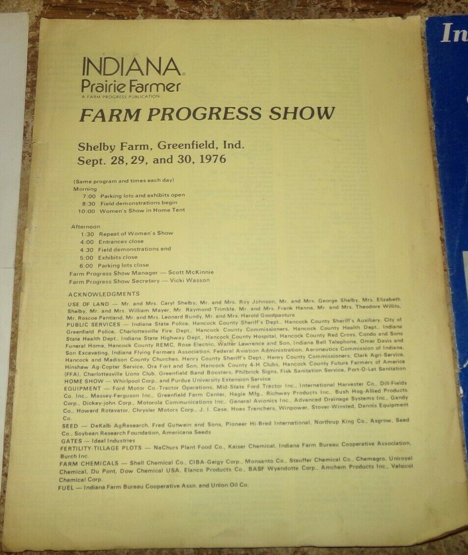 3-lot 60’s, 70’s farm progress show programs + marsh stud stallion booklet used