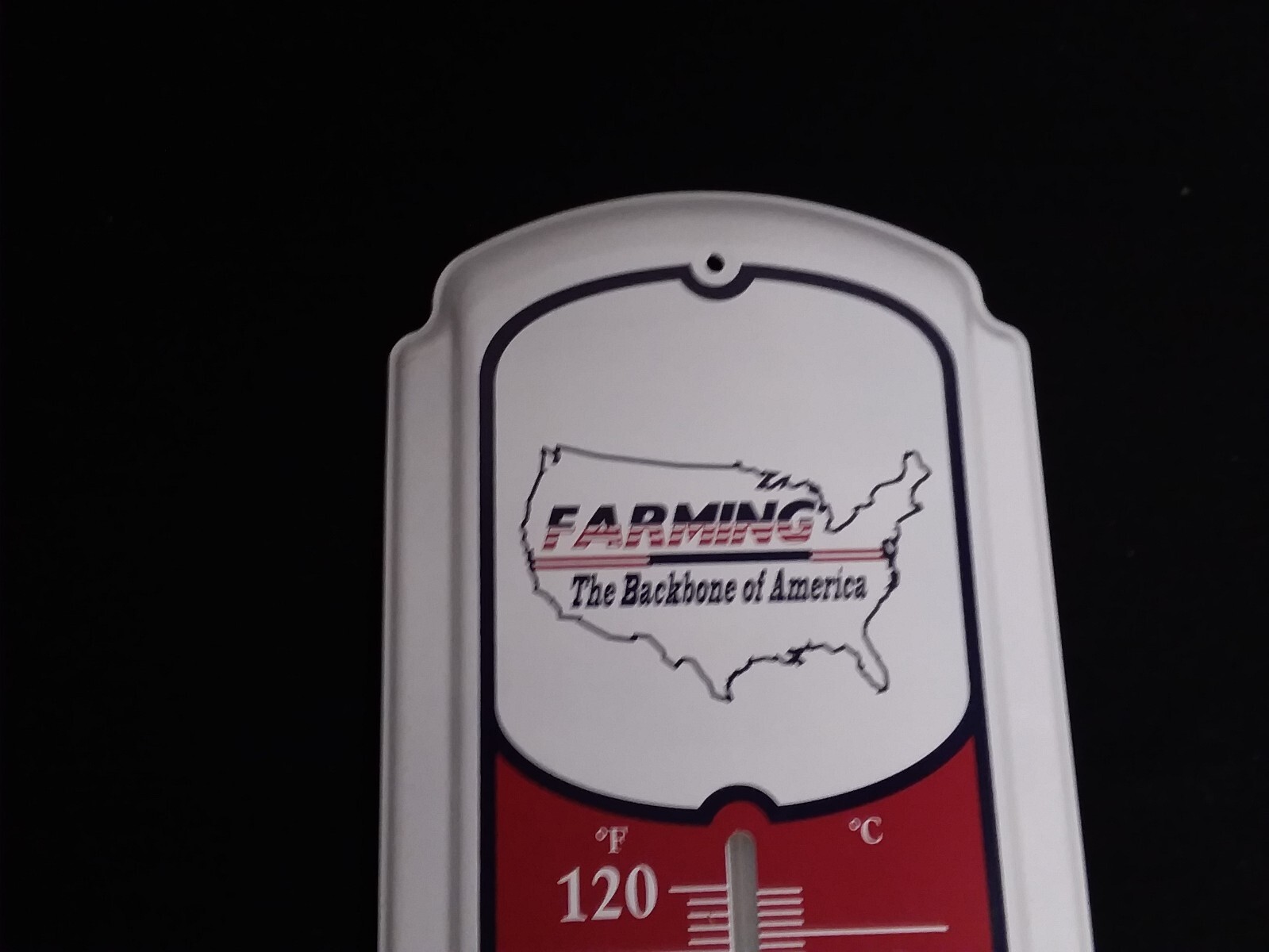vtg FARMING TRACTOR FARM ADVERTISING THERMOMETER 27″ BARN SIGN,GARAGE,MAN CAVE
