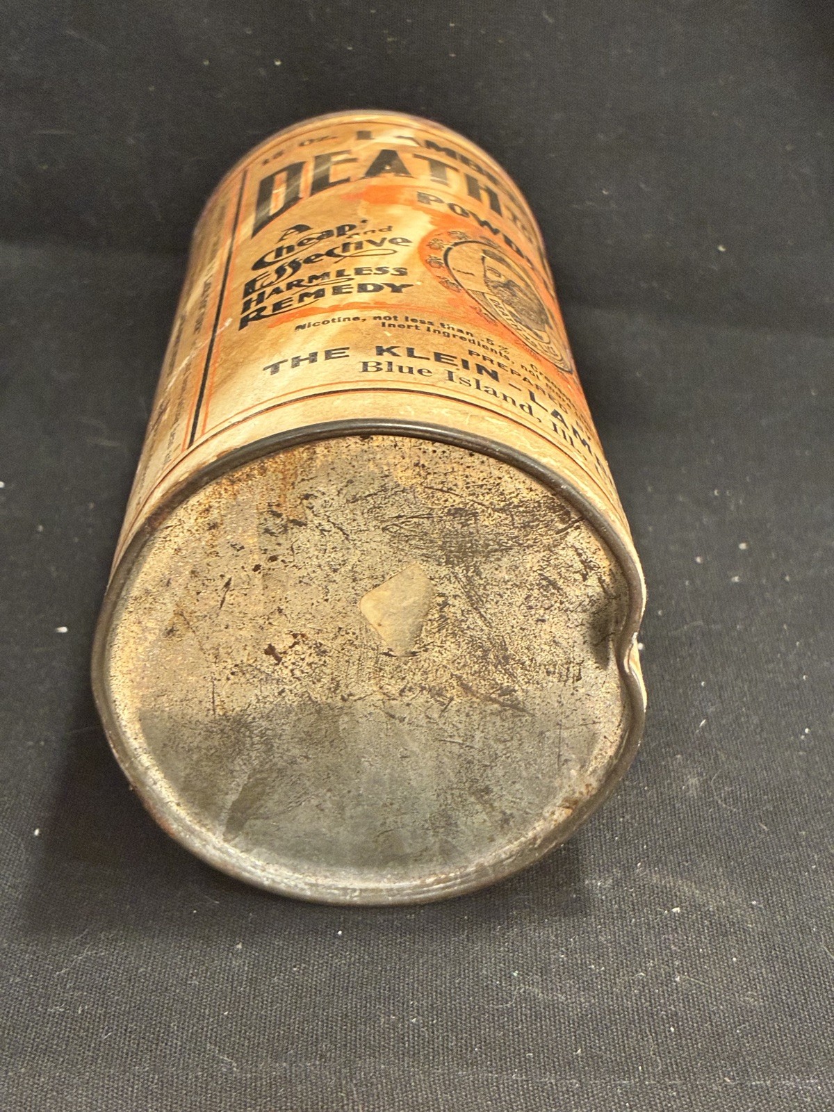 Lambert’s Death To Lice Powder – RARE Full Original Tin from 1905