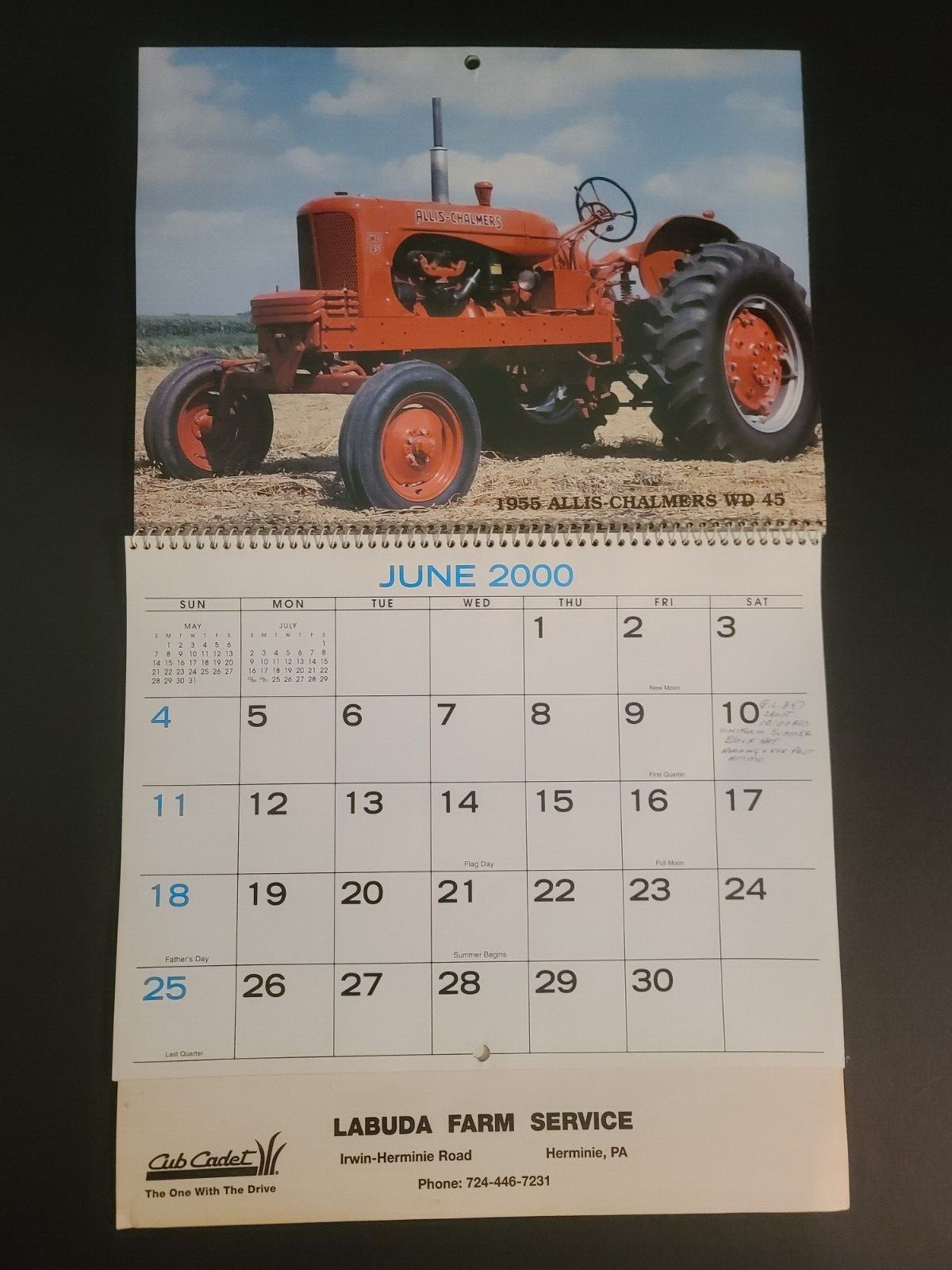 Vintage Year 2000 Labuda Farm Service Herminie Pa Classic Farm Tractors Calendar