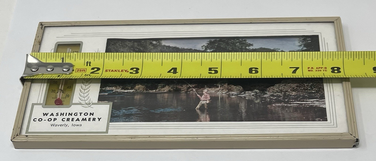 1950’s Washington CO-OP Creamery Waverly IA Promotional Red Alcohol Thermometer