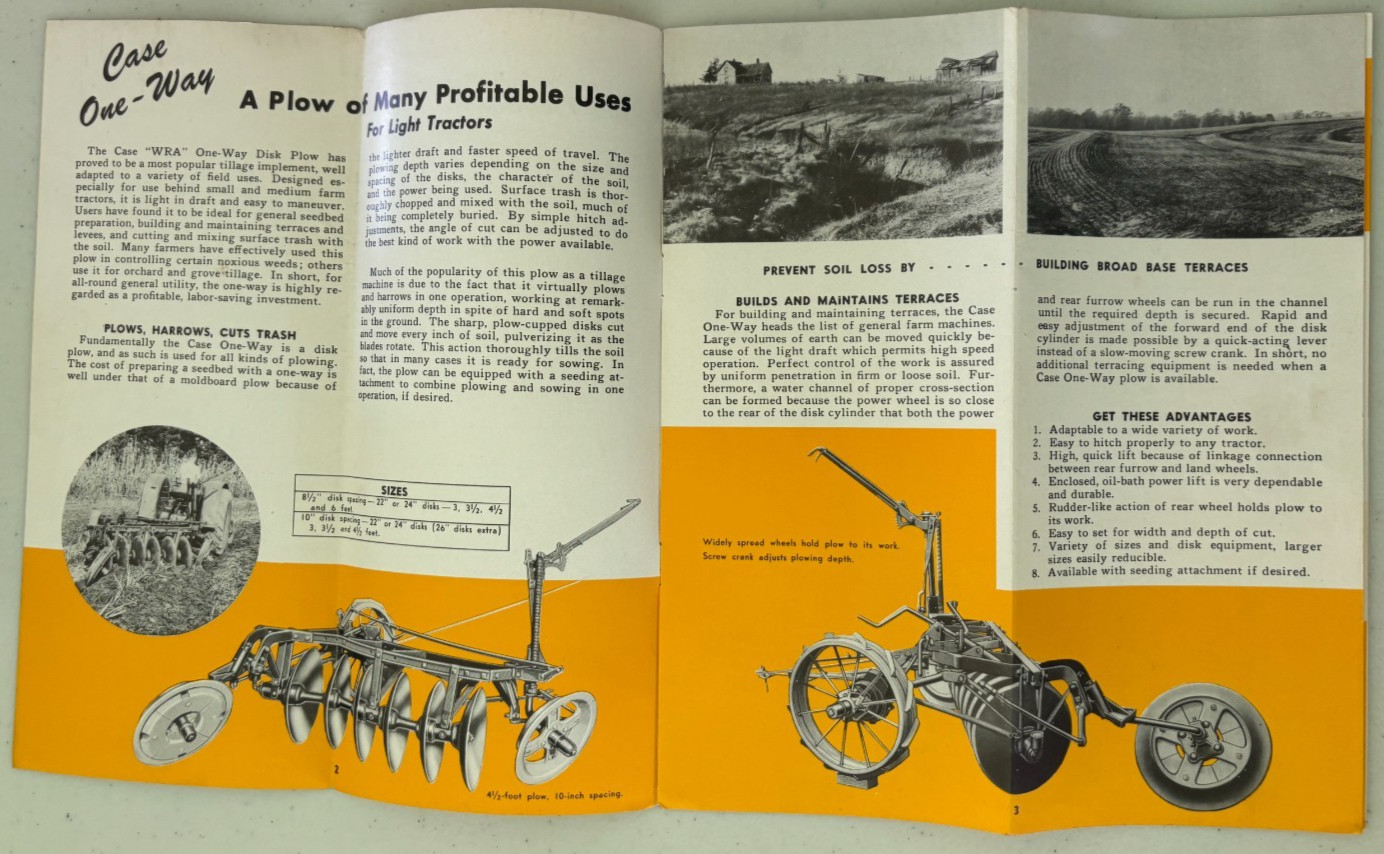Case WRA Series One Way Disk Plow For 1945 Brochure DCPA26