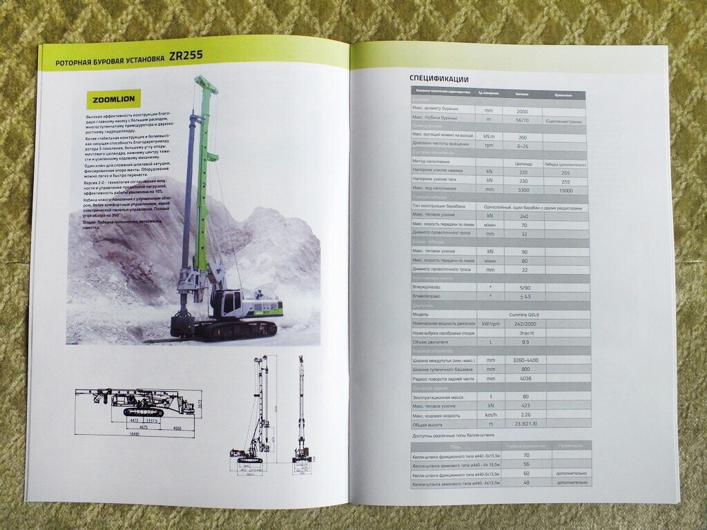 ZOOMLION Rotary Drills & Greifer Excavator Mining Equipment China Brochure 2022