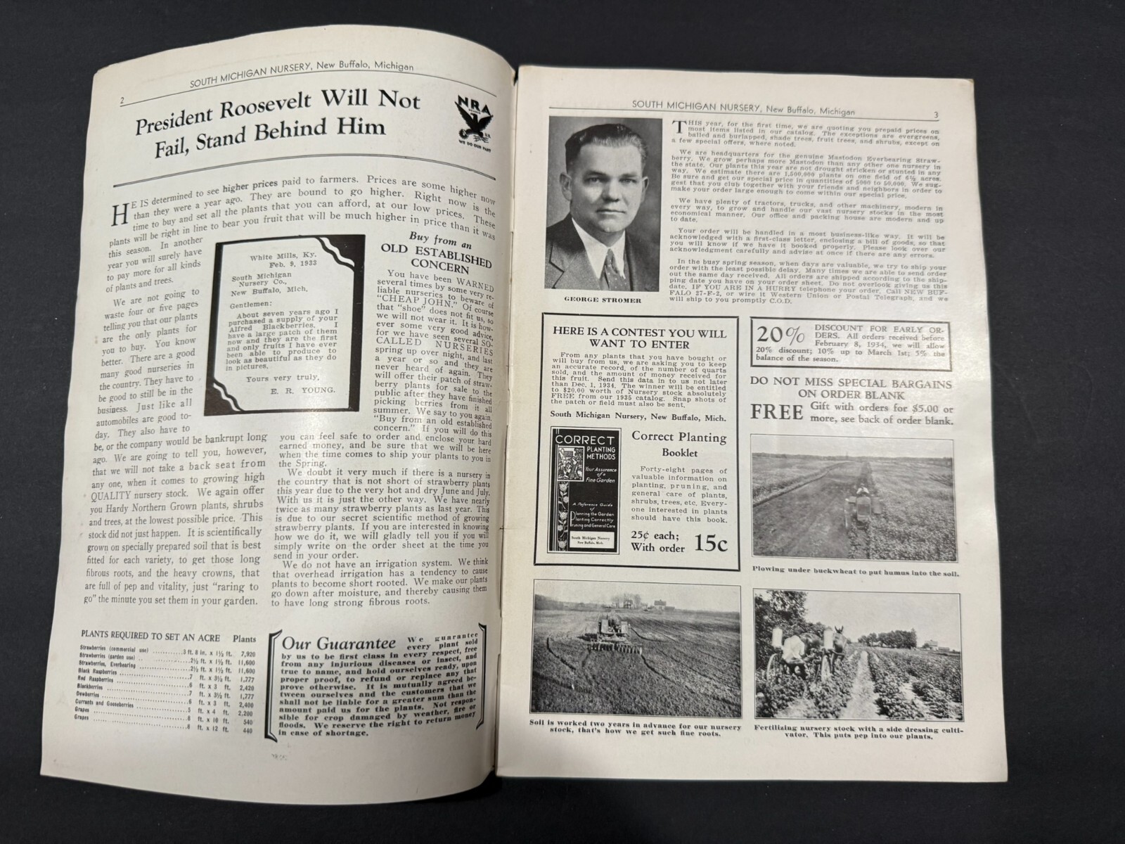 1934-39 Townsend’s & South Michigan Fruit, Flowers, Seed Brochures…..2 Items