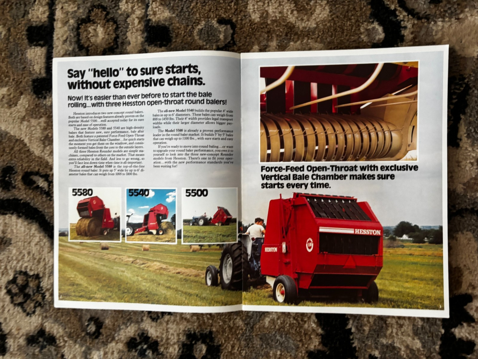Hesston 5580 5540 5500 Round Baler For 1979 Brochure DCPA26