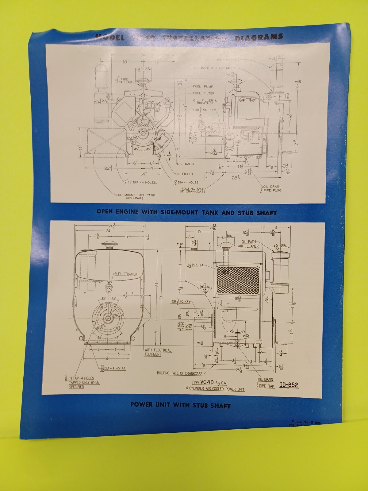 Wisconsin Heavy-Duty Air-Cooled Engines Brochure VG4D v-type 4-cylinder