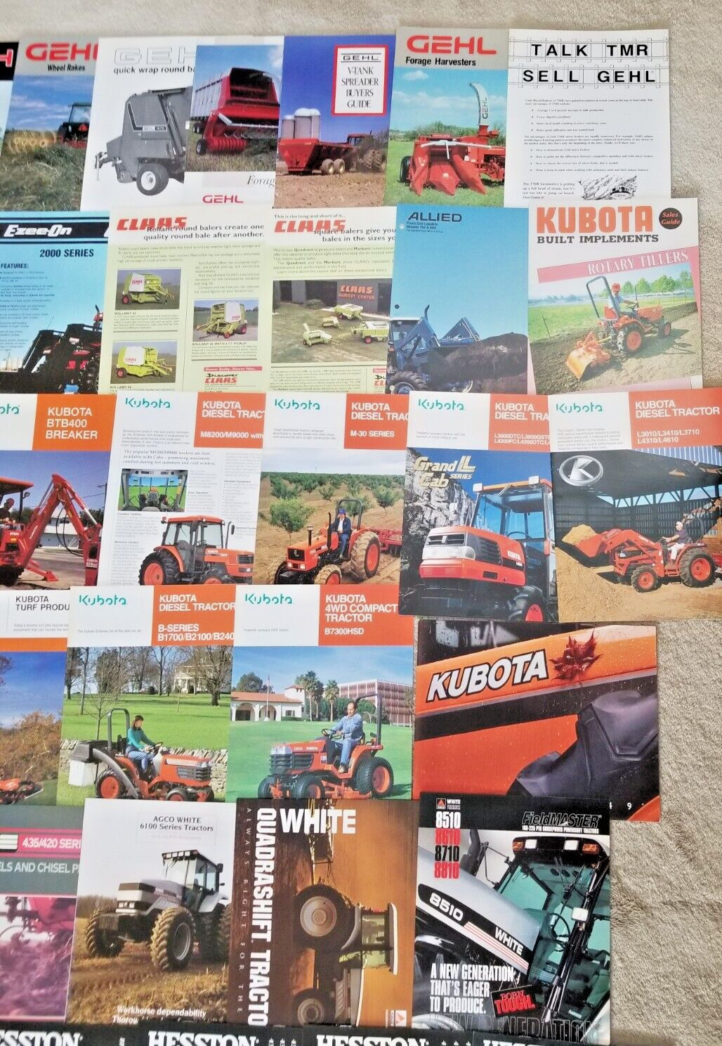 10 Pounds Of Tractor and Implement Brochures/Spec Sheets – 150+ 1980’s and Up