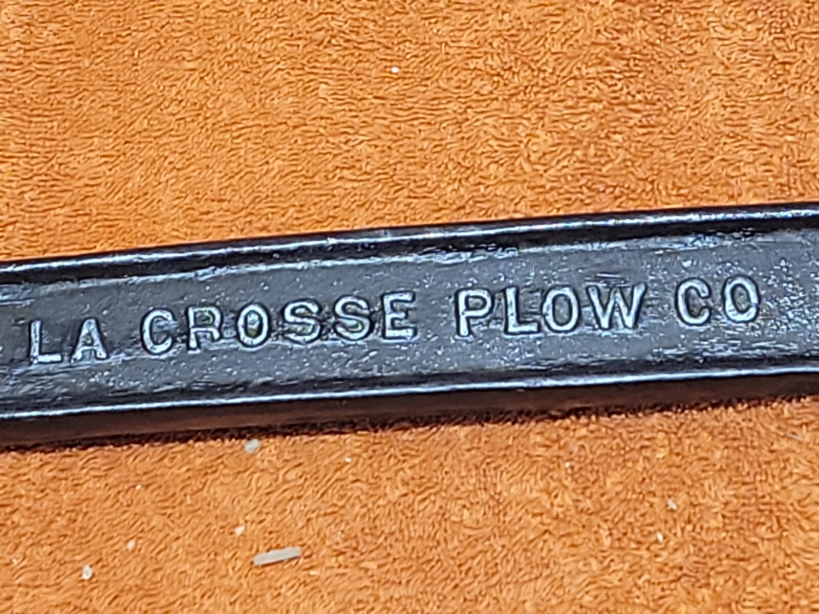 H•Vintage 14″ La Crosse Plow Co. K29 Wrench- Back Side Ruler Marked – Nice
