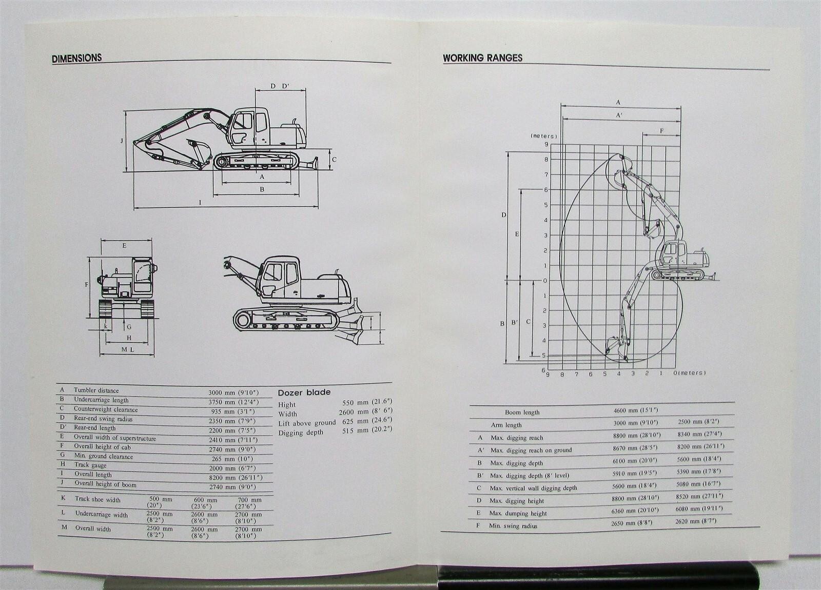 1998 Hyundai R130LCD-3 Dozer Blade Specifications Construction Sales Brochure
