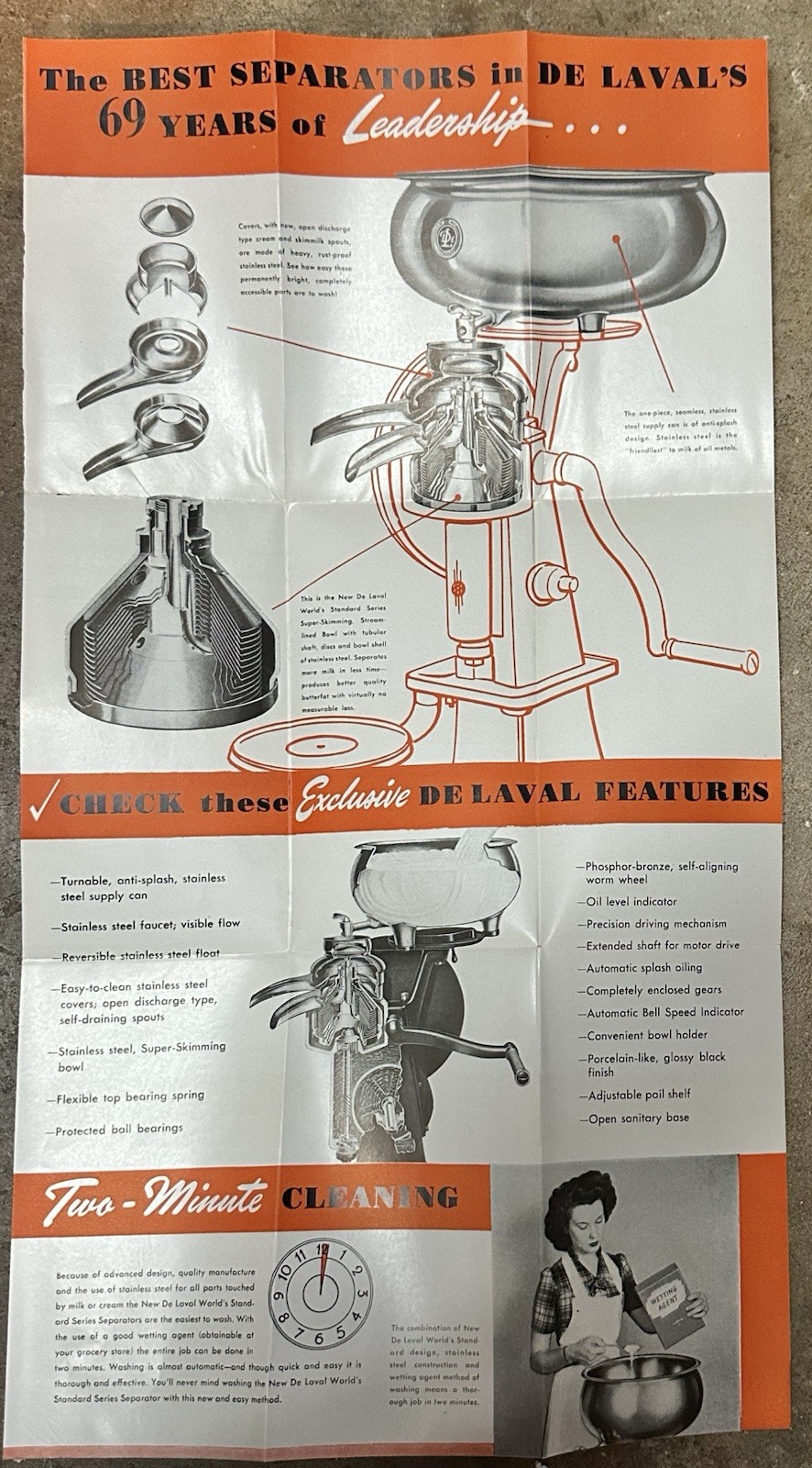 1950’s De Laval Cream Separators pamphlet (22A)