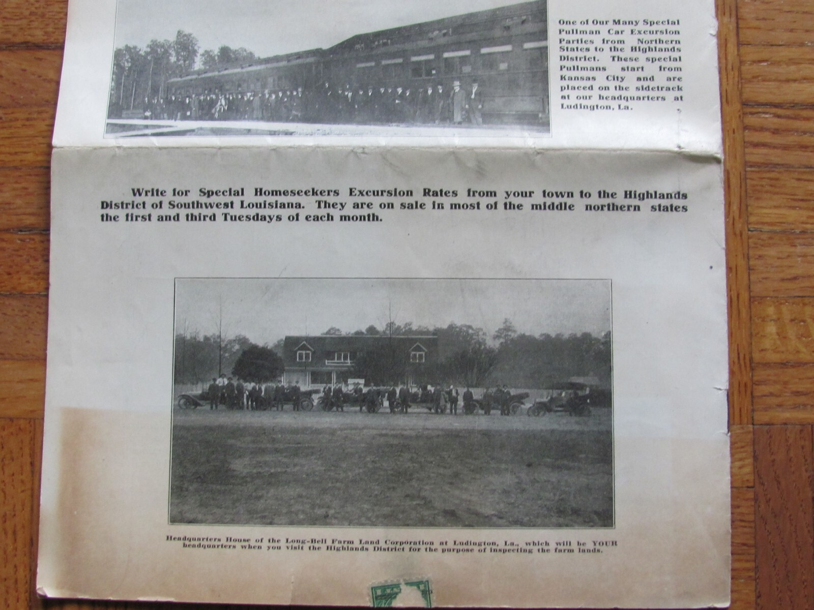 1910’S SALE BROCHURE HIGHLANDS LOUISIANA LAND BY LONG BELL FARM LAND CORP