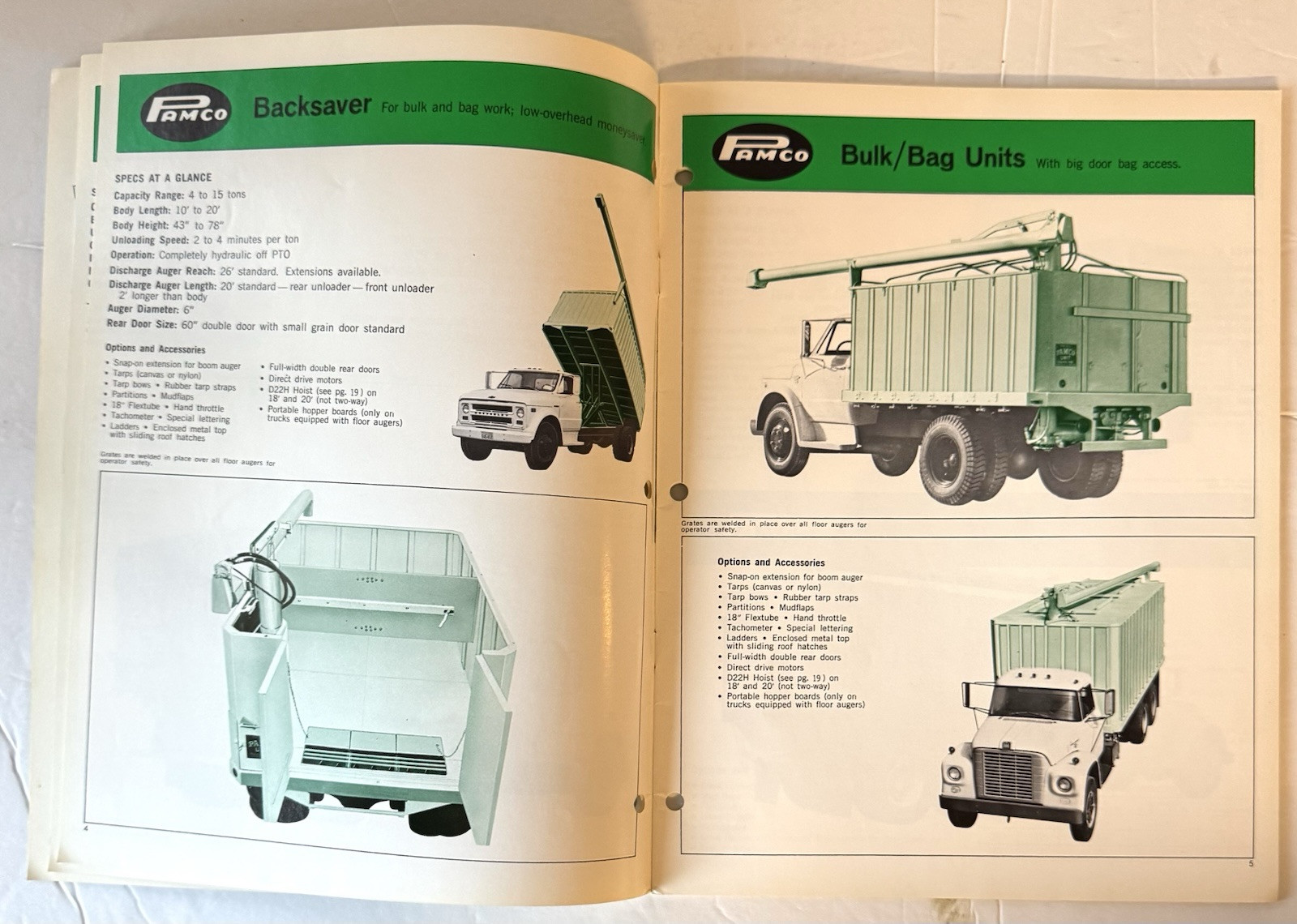 Vintage 1972 Pamco Agricultural Brochure Bulk Feed And Fertilizer Farm Equipment