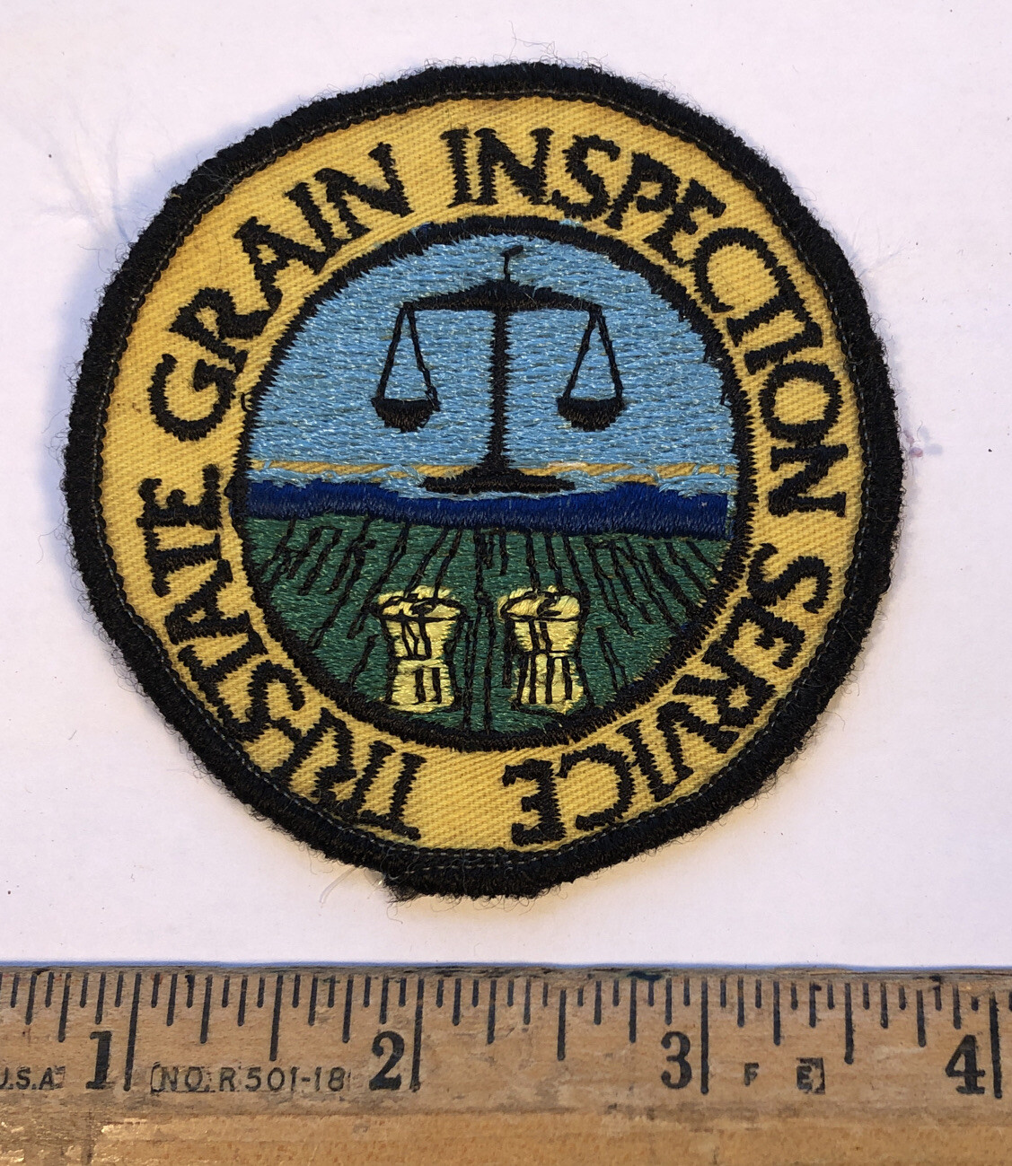 Vintage Tri-State Grain Inspection Services Logo Patch Cincinnati OH Agriculture