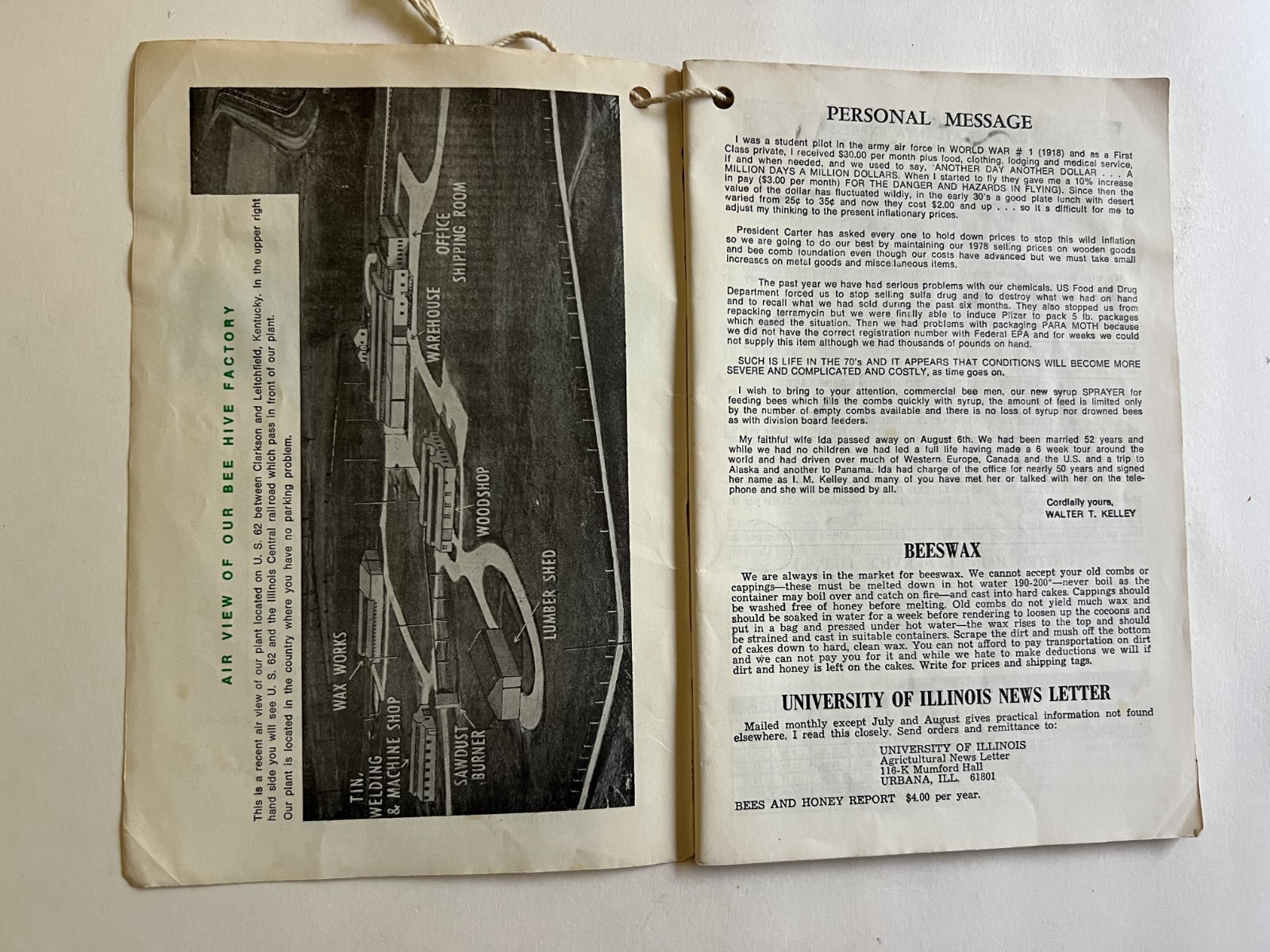 1979 & 88′ Walter T. Kelley Bee Supply Catalogue w/ order form