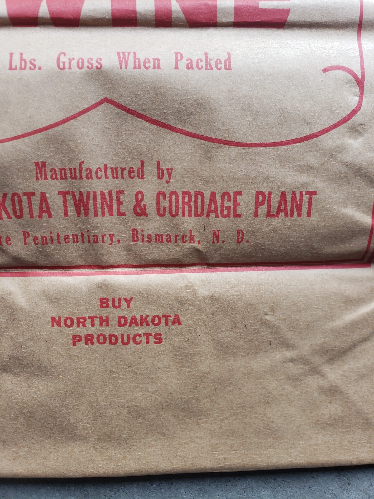 NoDak Knotless Baler Twine Bag Twine Manufactured at State Penitentiary