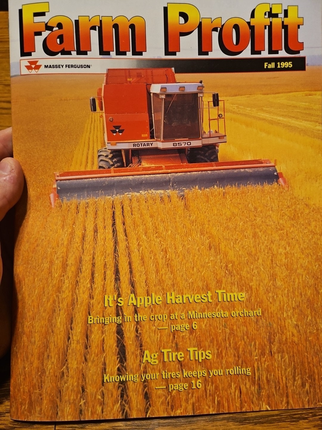 Massey Ferguson Farm Profit Magazine For Fall 1995 Brochure MF 8570 Combine