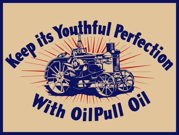 Rumely OIL PULL Engine Oil, La Porte Indiana NEW Metal Sign: 12×16″ Free Ship