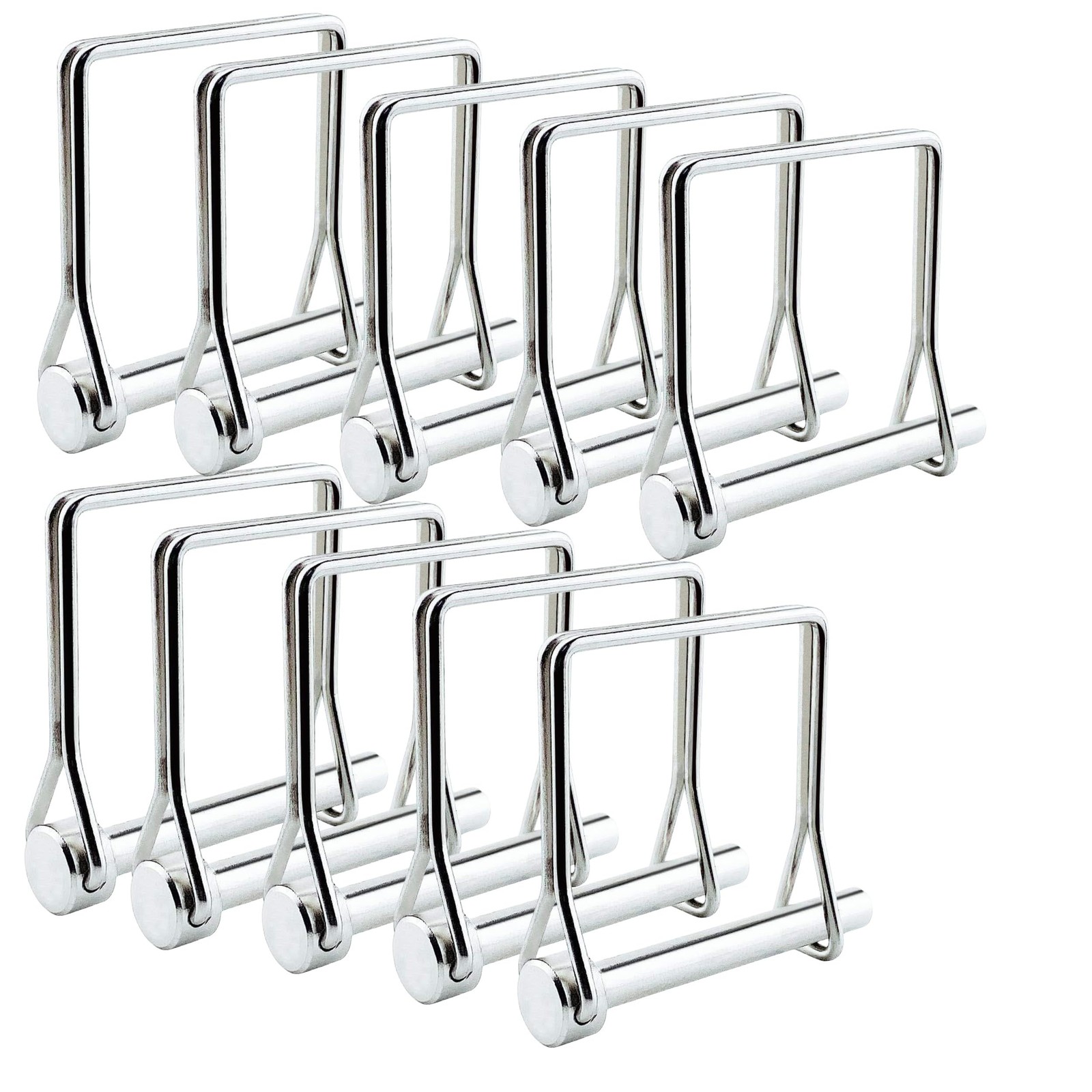 10 PCS Square Pto Pin Shaft Locking Pin 1/4 pin Hitch pin Wire Lock Pin Safet…