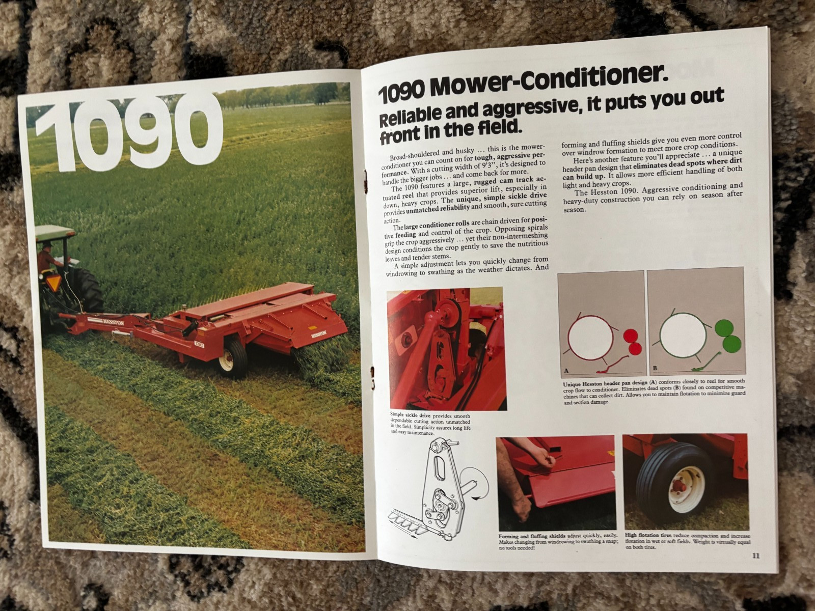 Hesston 1014 1010 1090 1070 Windrower For 1979 Brochure DCPA26