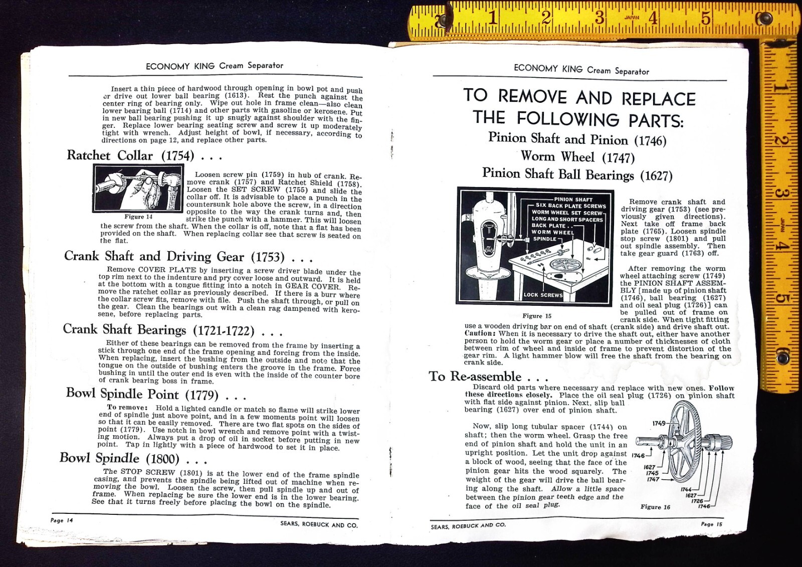 Sear, Roebuck – Economy King Cream Separator Instruction Manual – Vintage 1920’s