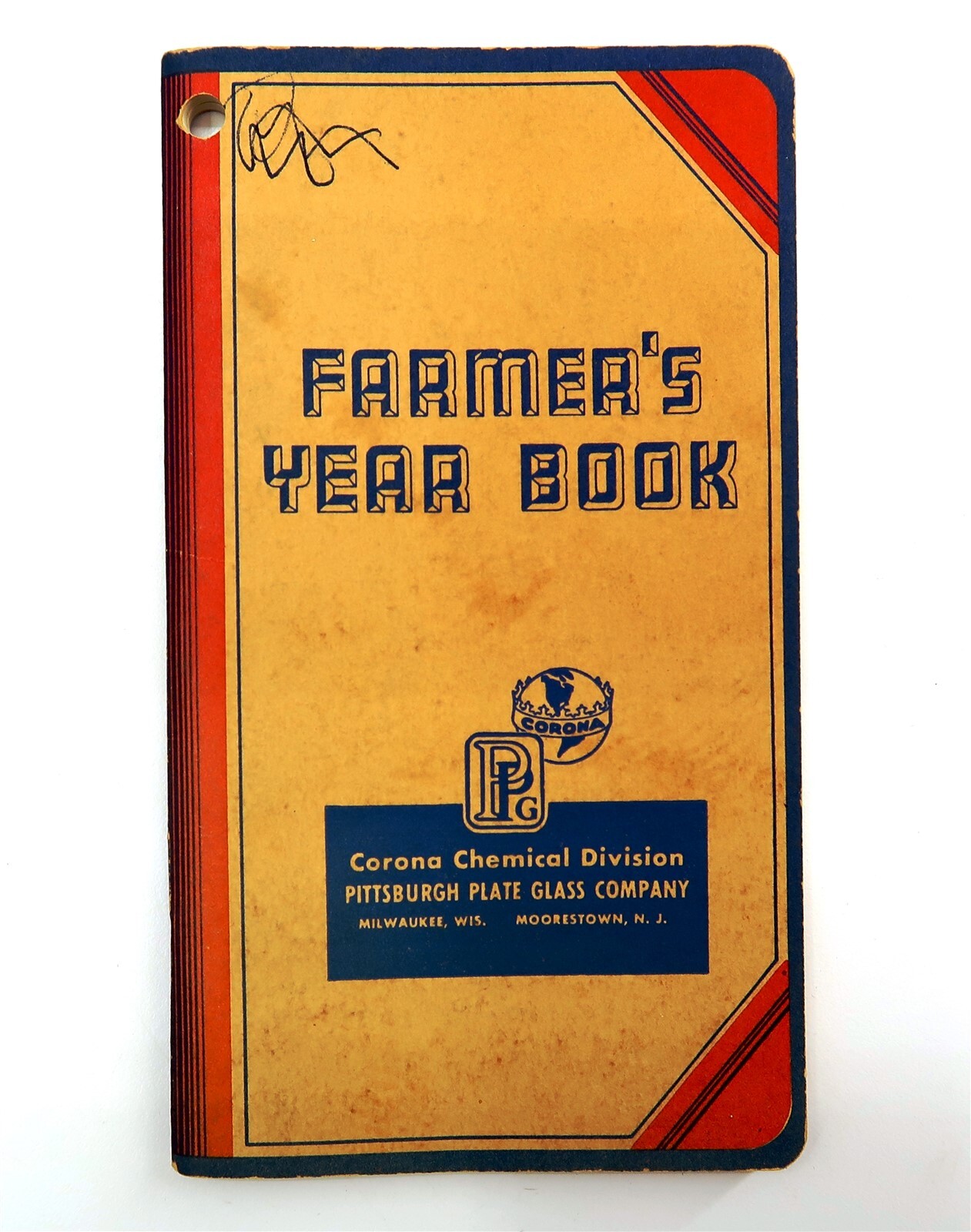 Vintage 1953/54 FARMER’S YEAR BOOK by Corona Chemical Div Pittsburgh Plate Glass
