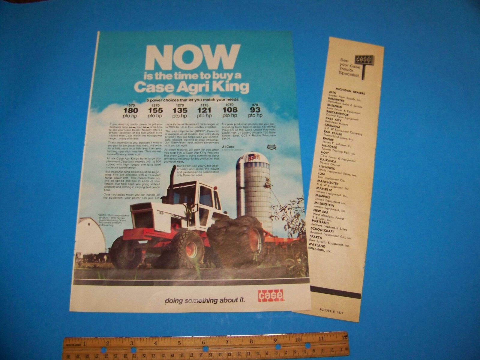 Case Agri King Agricultural Print Ad from Magazine Vintage 1977