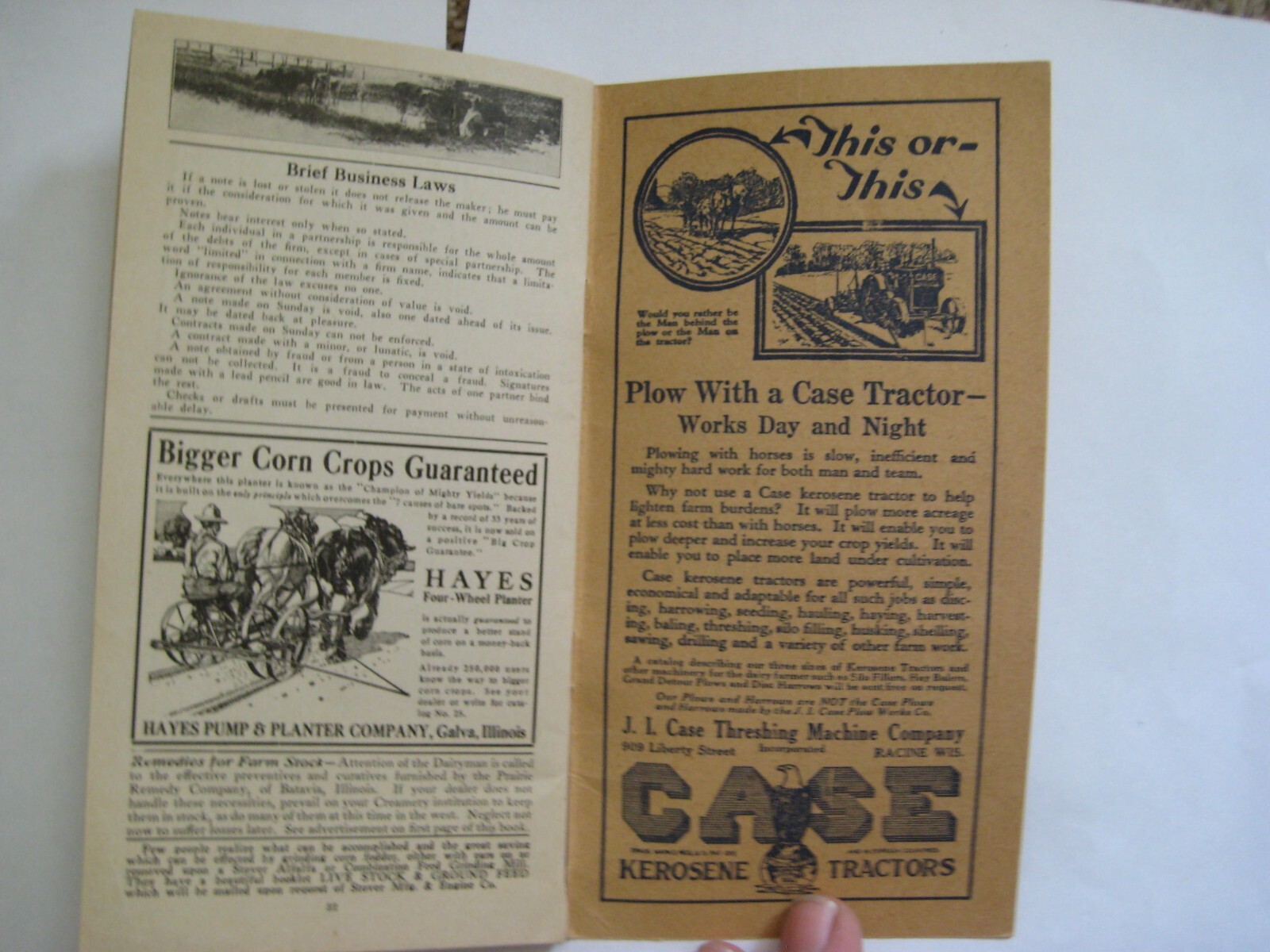 1921 Booklet Beatrice Creamery Dubuque Iowa, Ads Worthington Gas Engine Case ETC