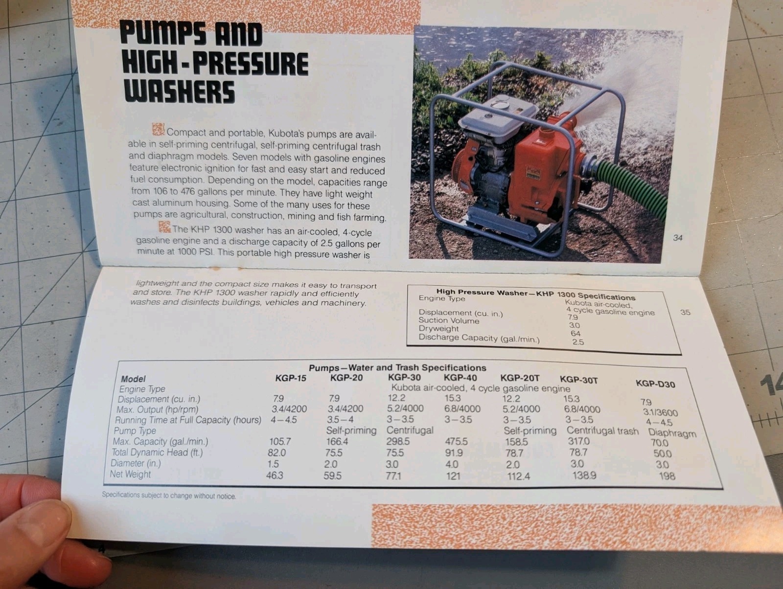 Kubota 1990 Full Line Sales Brochure 35 Pages