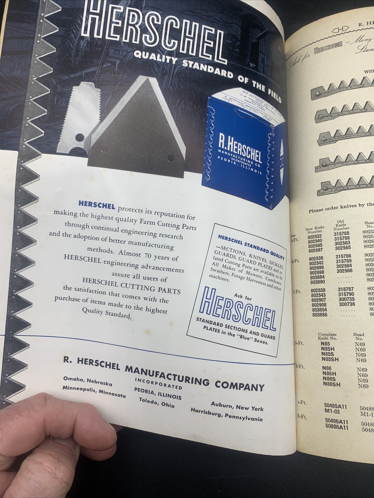 1959 Des Moines Iron Co Repair Parts Catalog Mowers/Combines/Swathers/Harvester