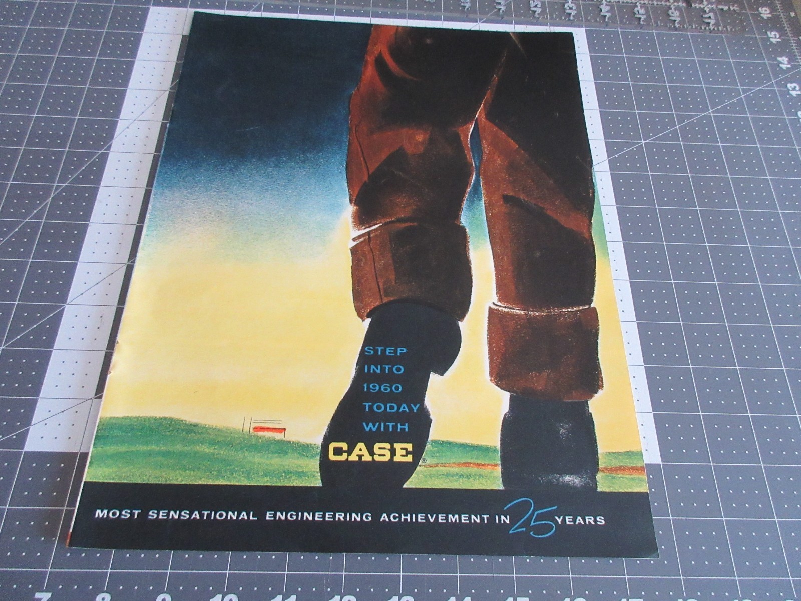 1958 Double-Sided Full Color Case-O-Matic Doubles Pull-Power Case 800 Print Ad🚜