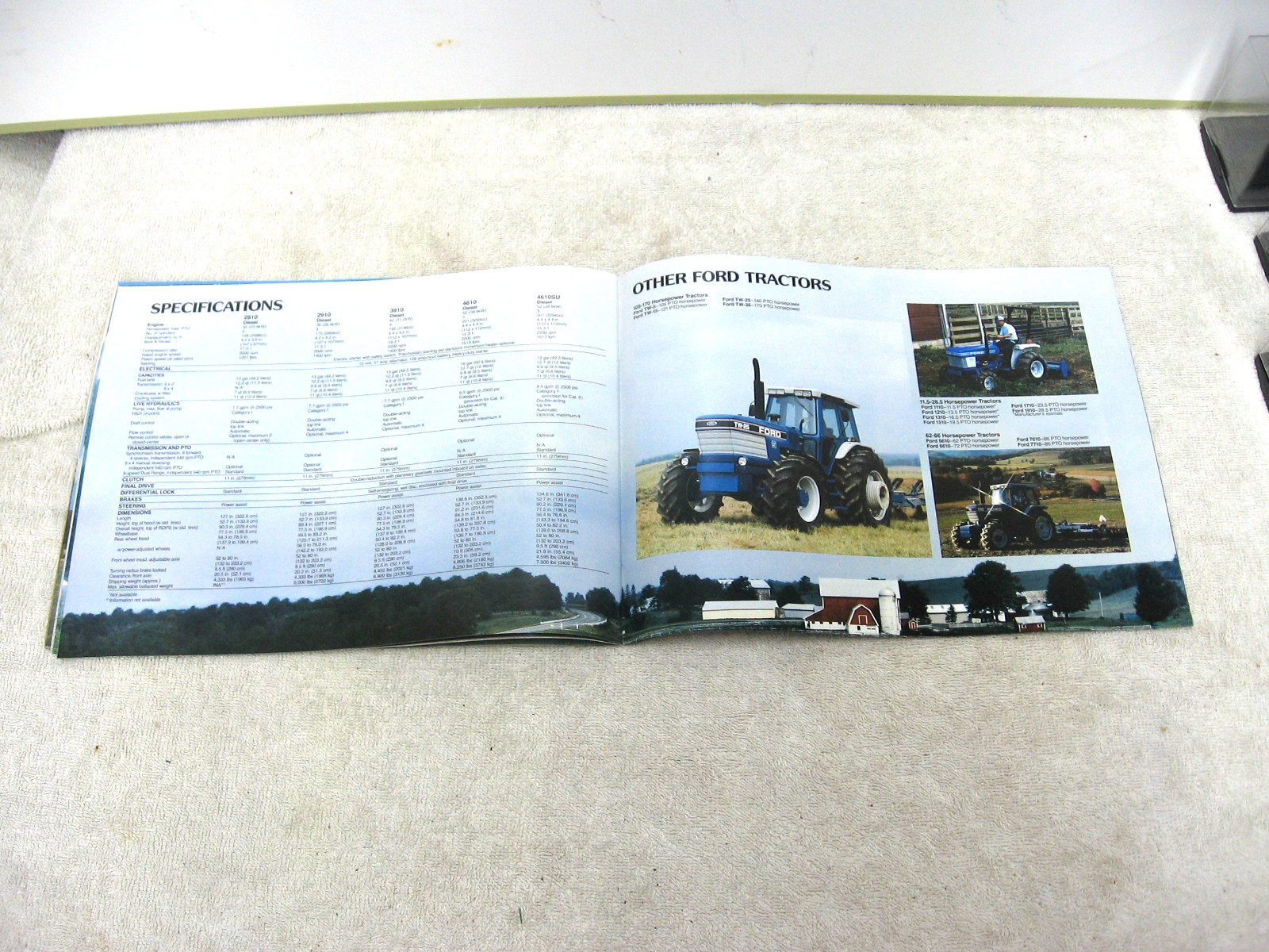 VINTAGE 1987 FORD TRACTOR 32 – 52 HP BROCHURE 2810 2910 3910 4610