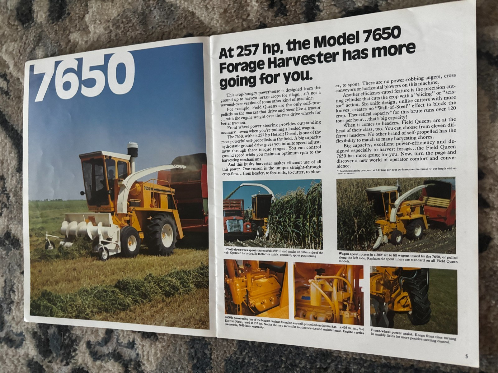 Hesston 7650 7600 7655 Field Queen Forage Harvesters Brochure DCPA26