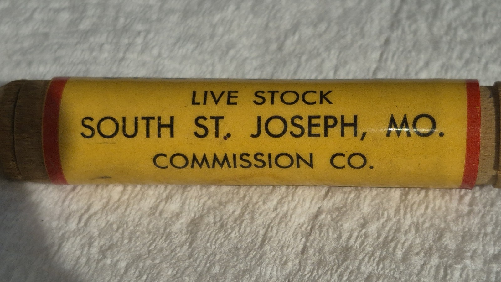 “SWIFT & HENRY Live Stock South St. Joseph Mo. Commission Co.”WOOD Bullet Pencil