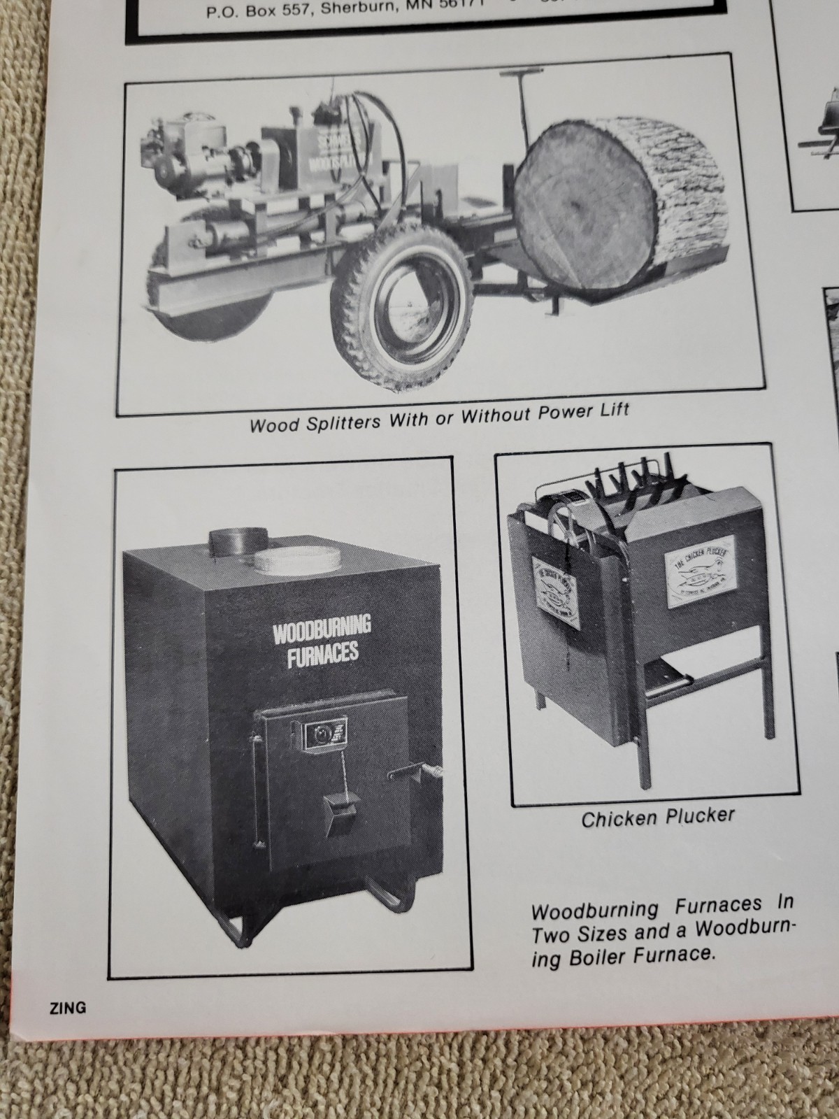 Vintage 1970s SCHWEISS Snowblower SALES BROCHURE Log Splitter Wood Stove Trailer