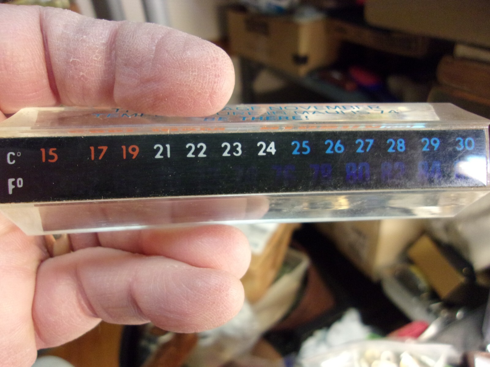 NEAT OLD VTG ACRYLIC? SALES CONTEST(?) PAPERWEIGHT “KUBOTA (TRACTORS) MAUI 1982”